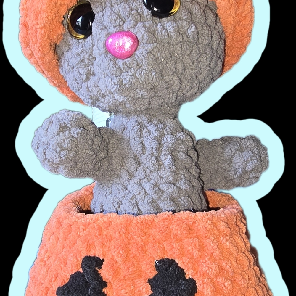 Jack-o-lantern Kitten Plush Toy